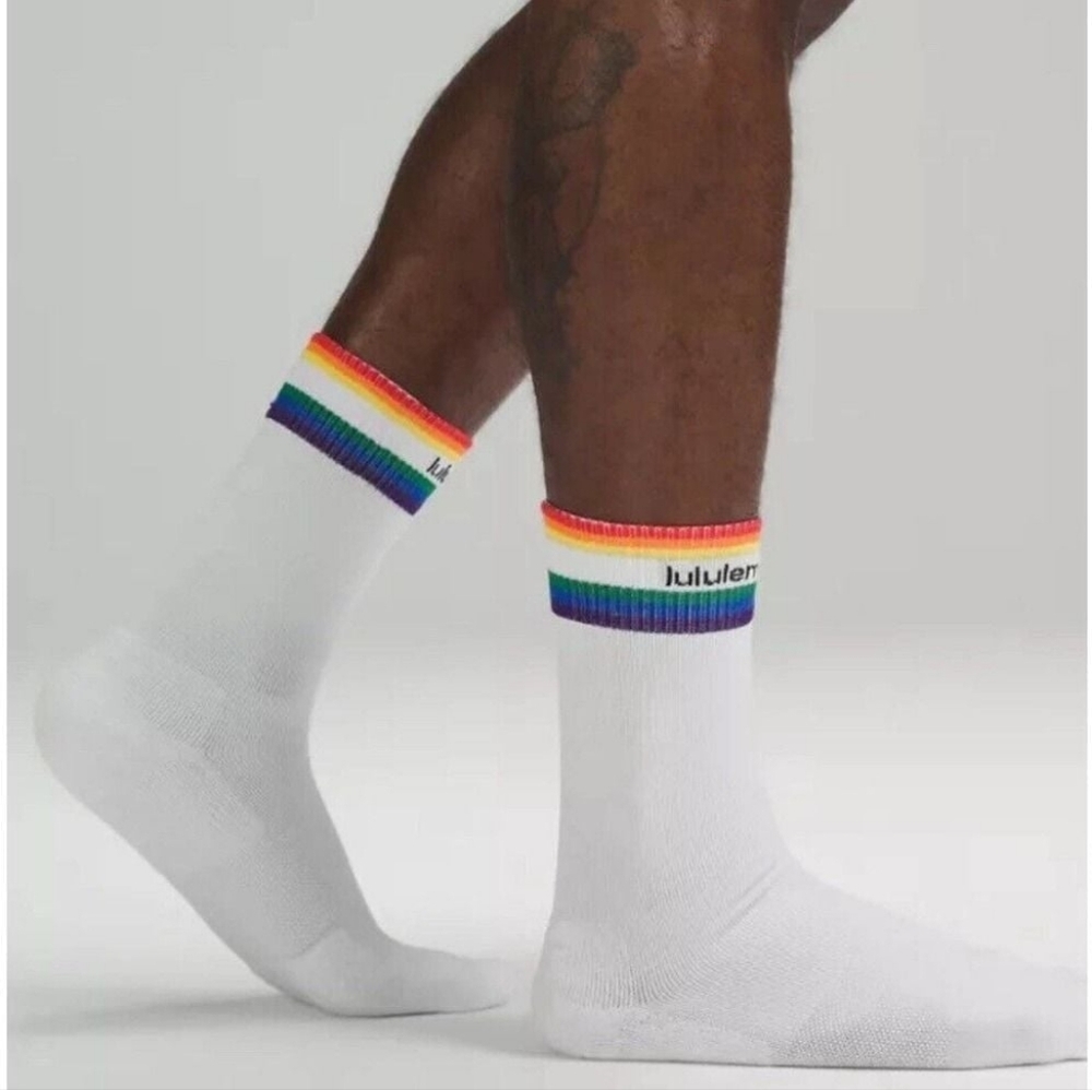 Lululemon 3pk Men's Daily Stride Ankle Crew Sock White Size Mult Colored Sz XL